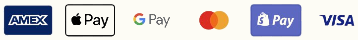 Accepted payment methods: American Express, Apple Pay, Google Pay, Mastercard, Shopify Pay, Visa
